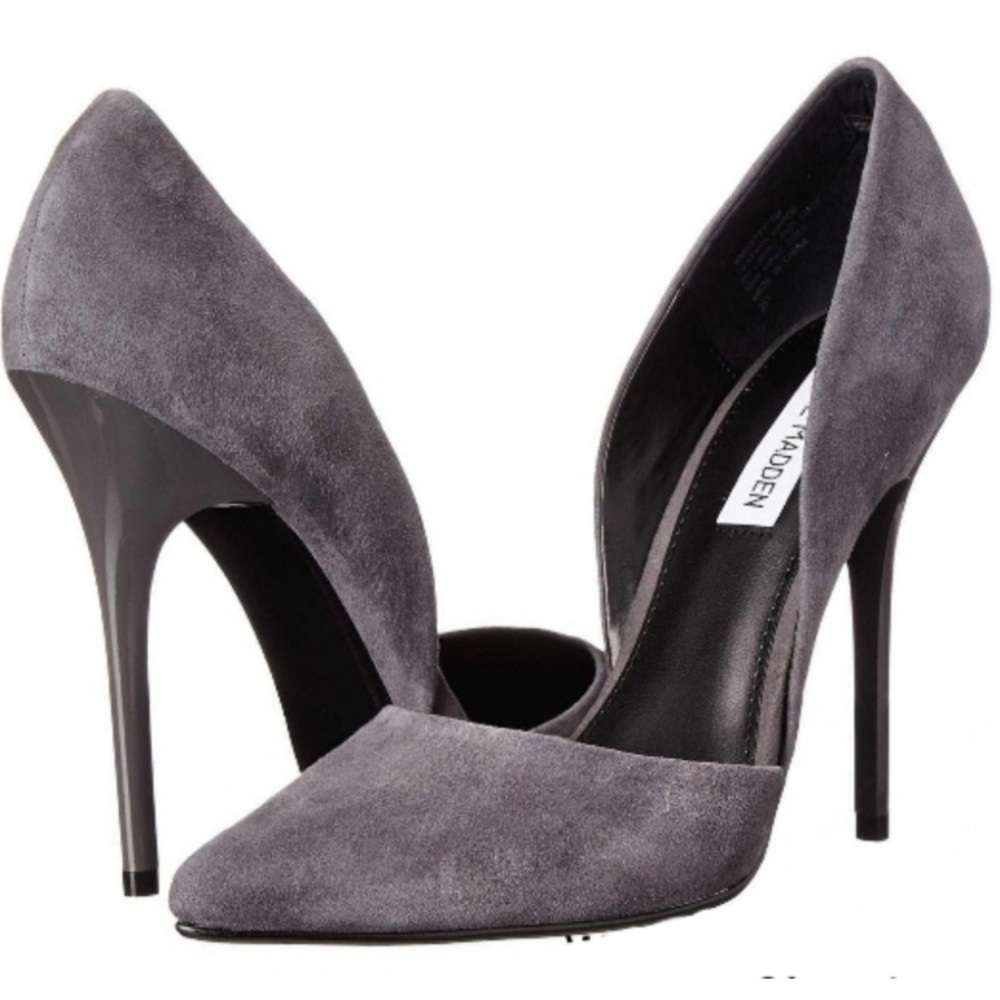 Steve Madden Gray Suede Heels